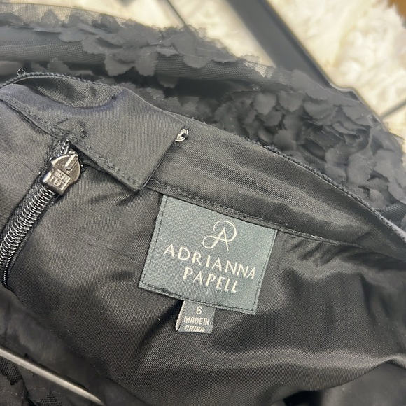 Adrianna papell BLACK & WHITE rosette flare long skirt - Picture 9 of 10